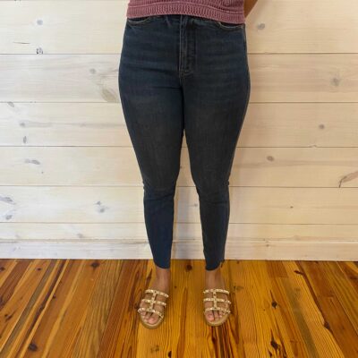 Summer-High Waist Tummy Control Step Hem Skinny