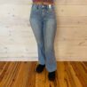 Chrisanna-Mid Rise Bootcut Contrast Wash Front Patch Pocket