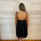 Back Button Down Detail Mini Dress