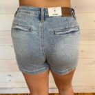 Coral-High Waist Trouser Short