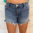 Mandy-Mid Rise Distressed Shorts