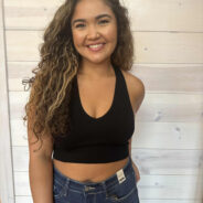 Ribbed Cropped Racerback Tank Top