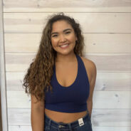 Ribbed Cropped Racerback Tank Top