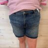 Betty-Mid Rise Tummy Control Vintage Wash Release Hem Shorts