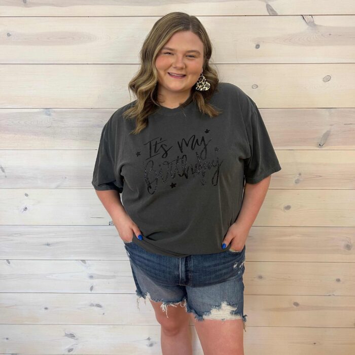 It’s My Birthday Glitter 100% Cotton Graphic Tee