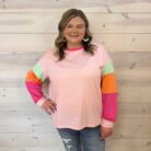 Color Block Long Sleeve Top