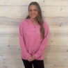 4 Buttons Henley Neckline Basic Sweater