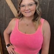 Square Neck Ribbed Cropped Tank Top