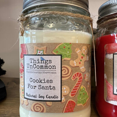 Cookies For Santa Fresh Baked Sugar Cookie Scent US Grown Soy Wax Candle With Cotton Wick