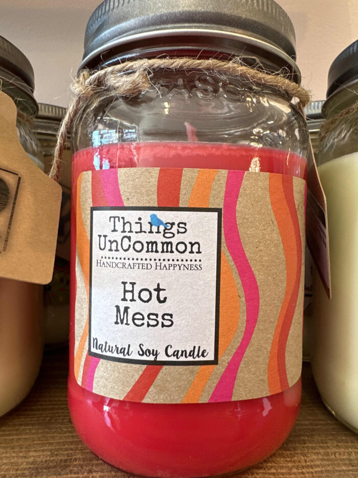 Hot Mess Spicy Cinnamon Scent US Grown Soy Wax Candle With Cotton Wick