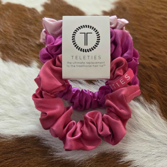 A Trio Of Teleties Silk Hair Scrunchies
