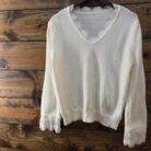 Lace Patchwork Knit Pullover Sweater