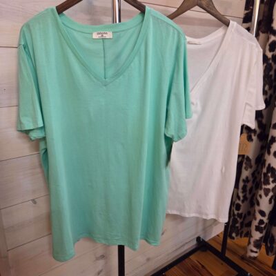 100% Cotton Boyfriend V-Neck Tee