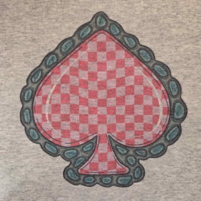 Pink Checkered Spade Western Graphic Sweatshirt