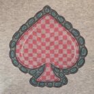 Pink Checkered Spade Western Graphic Sweatshirt