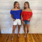 Polka Dot Layered Ruffle Embellished Top