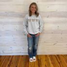Football Bows Embroidered Crewneck Sweatshirt