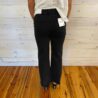Acid Washed High Waist Frayed Hem Bootcut Ankle Pants