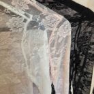 Mock Neck Floral Lace Mesh Long Sleeve Top