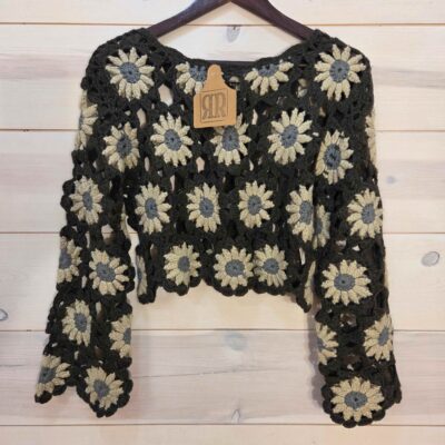 Free To Dream Crochet Long Sleeve Top