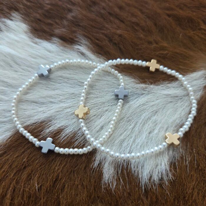 Beaded Cross Stretch Bracelets Beaded Cross Stretch Bracelets