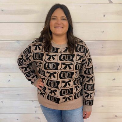 Western Bows And Horseshoes Sweater