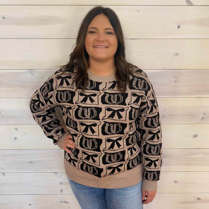 Western Bows And Horseshoes Sweater