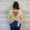 Lace Backless Knit Sweater Top