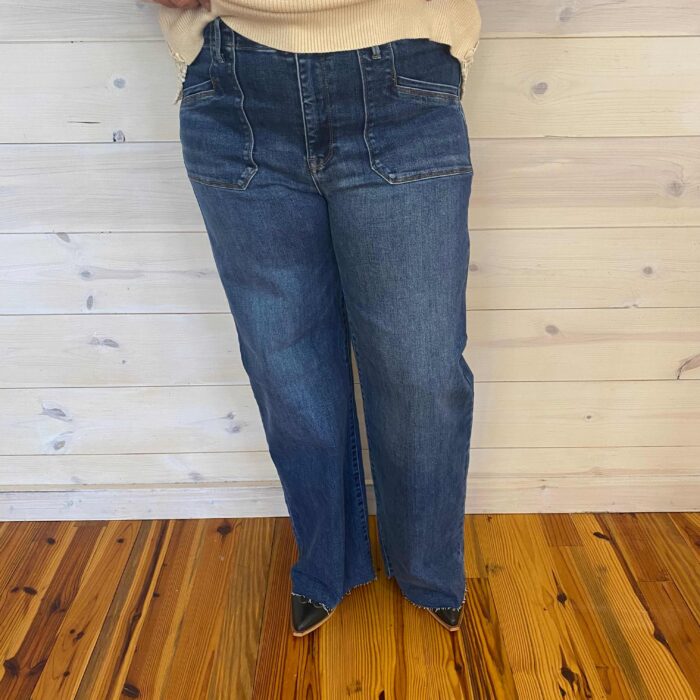 Elaine-Slouchy Wide Leg Front Patch Pocket