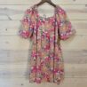 Summer Floral Square Neck Puff Sleeve Babydoll Dress