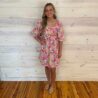 Summer Floral Square Neck Puff Sleeve Babydoll Dress