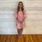 Summer Floral Square Neck Puff Sleeve Babydoll Dress