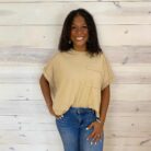 Dolman Sleeve Textured Knit Casual Cropped Top