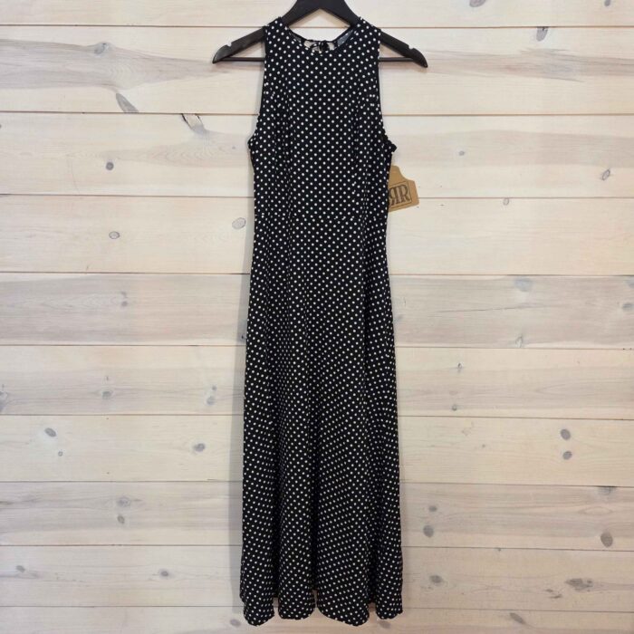Lace-Up  Backless Elegant Polka Dot Sleeveless Dress