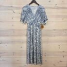 Bohemian Resort Unique Printed Slit Maxi Dress