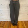 Acid Wash Fleece Palazzo Sweatpants with Pockets