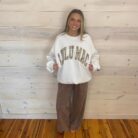LULU MAC Embroidered Puff Letter Graphic Sweatshirt