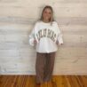 LULU MAC Embroidered Puff Letter Graphic Sweatshirt