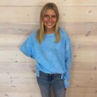 Halo Washed French Terry Exposed Seam Sweatshirt