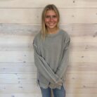 Halo Washed French Terry Exposed Seam Sweatshirt
