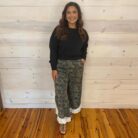 Lace Tulip Washed Camo Relaxed Fit Jean