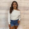 Scuba Cropped Boat Neck Pullover