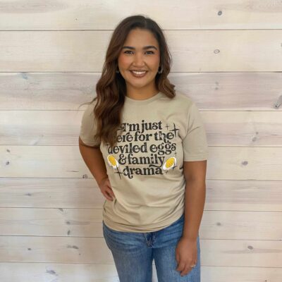 Here For The Deviled Eggs Fall Graphic Tee