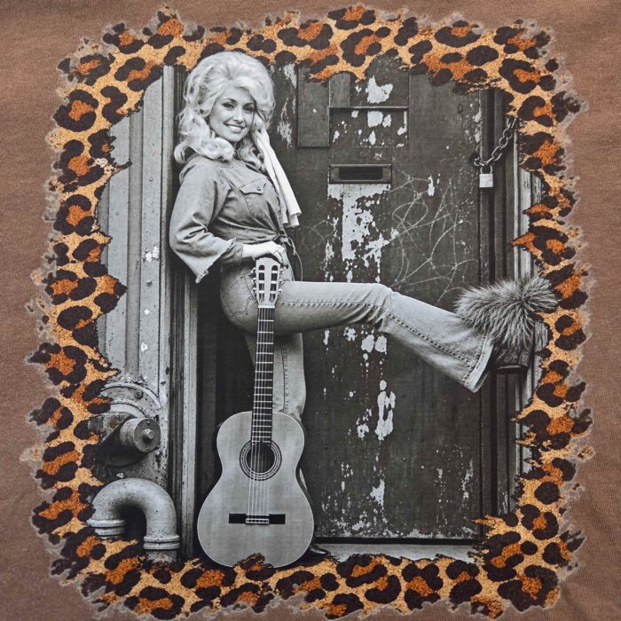 Dolly Parton Leopard Graphic Tee
