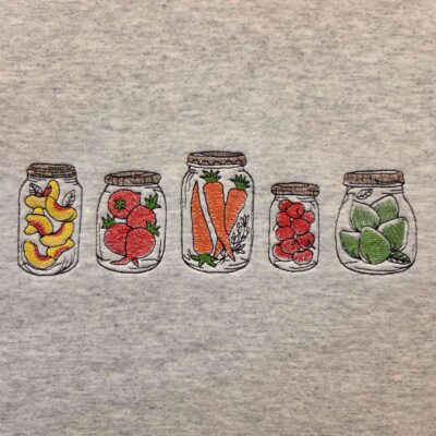 Canning Embroidered Crewneck Graphic Sweatshirt